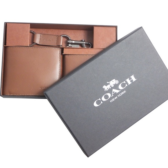 Compact ID Sports Leather Wallet Gift Set F64118 - Picture 1 of 7